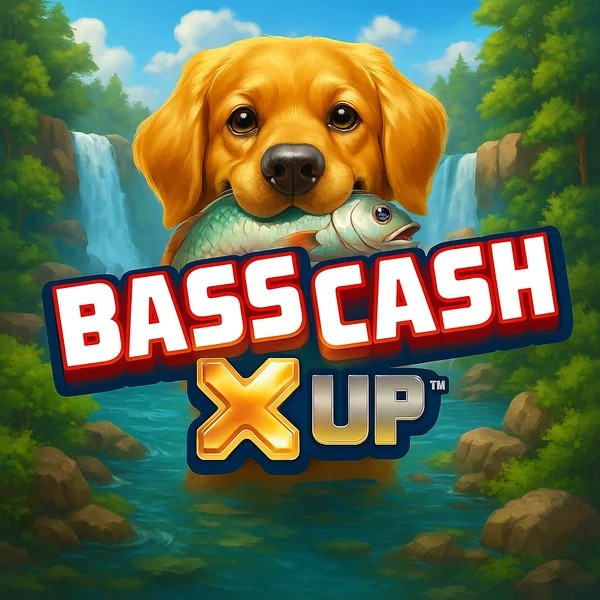 Bass Cash X UP slot logo by Alchemy Gaming at Casinoly Casino
