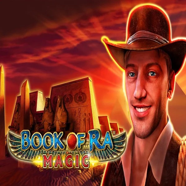Book of Ra Magic online game logo by Greentube on casinolyapp.com