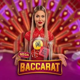 Mega Baccarat casino game by Pragmatic Play – featured logo at Casinoly Casino