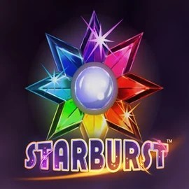 Slots logo of Starburst from NetEnt at Casinoly Casino